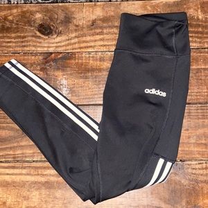 Adidas black stripe leggings